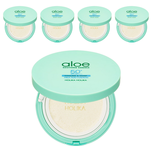 홀리카홀리카 알로에 마일드 선쿠션 SPF50+ PA++++, 25g, 5개