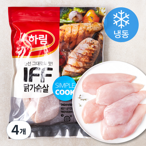 하림 IFF 닭가슴살 (냉동), 800g, 4개