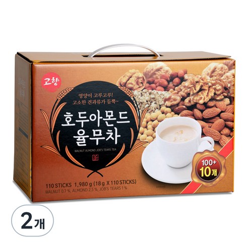 고향 호두아몬드 율무차, 18g, 110개입, 2개