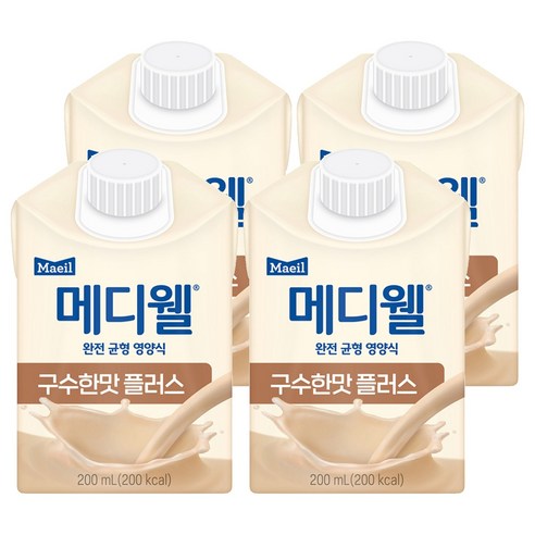 메디웰 구수한맛 플러스 영양식, 200ml, 4개