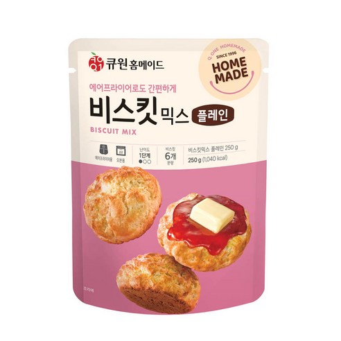 큐원 홈메이드 비스킷믹스 플레인, 4개, 250g