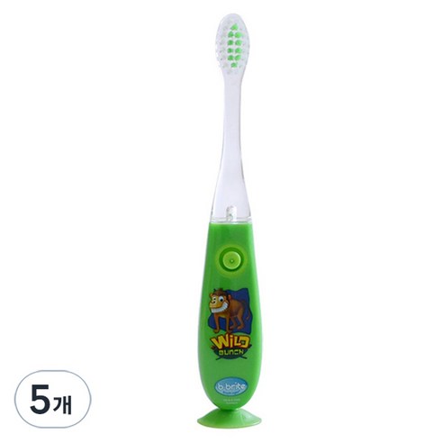 비브라이트 LED 유아칫솔 F-95W, 몽키 (그린), 1개입, 5개