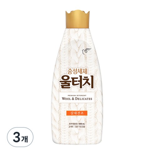 울터치 중성 세제 본품, 1000ml, 3개