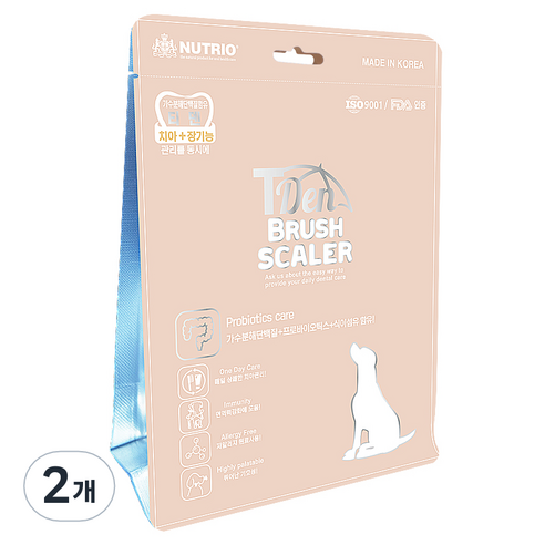티덴브러쉬 스케일러 강아지덴탈껌 15p, 장케어맛, 120g, 2개