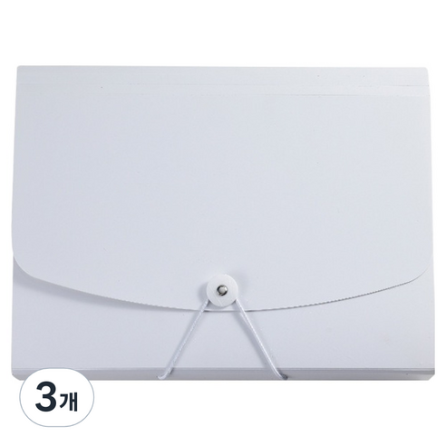 올인셀 깔끔한 아코디언 파일 13칸 A4, 화이트, 3개
