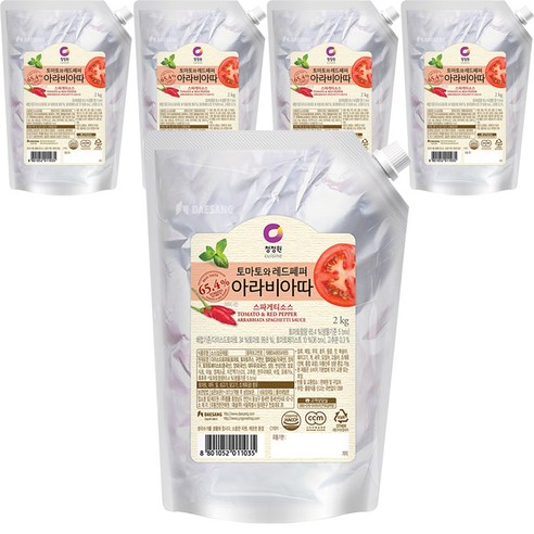 청정원 아라비아따 스파게티소스, 2kg, 5개