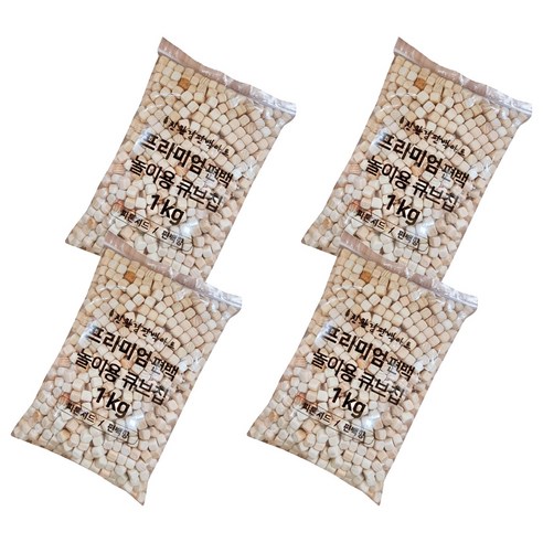 편백아트 프리미엄 편백 큐브칩 촉감각완구 12~13mm 1kg, 4개