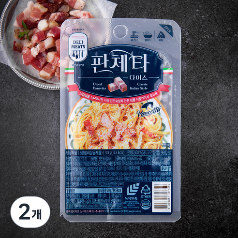존쿡델리미트 판체타 다이스, 30g, 2개