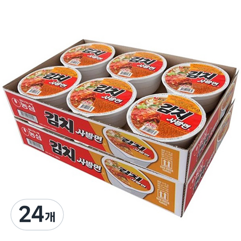 농심 김치 사발면 소컵 86g, 24개