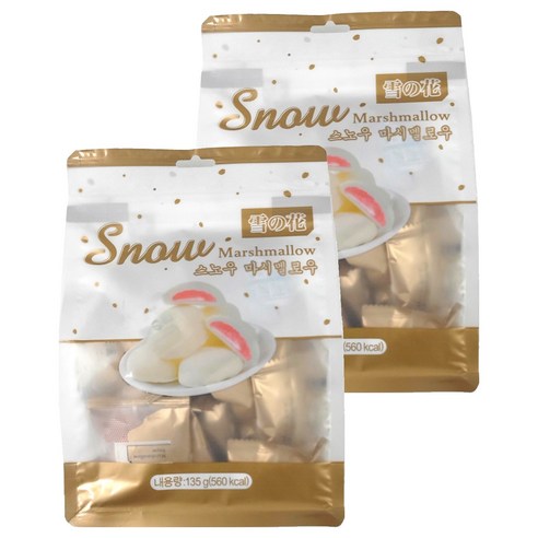 두리식품 스노우 마시멜로우, 2개, 135g