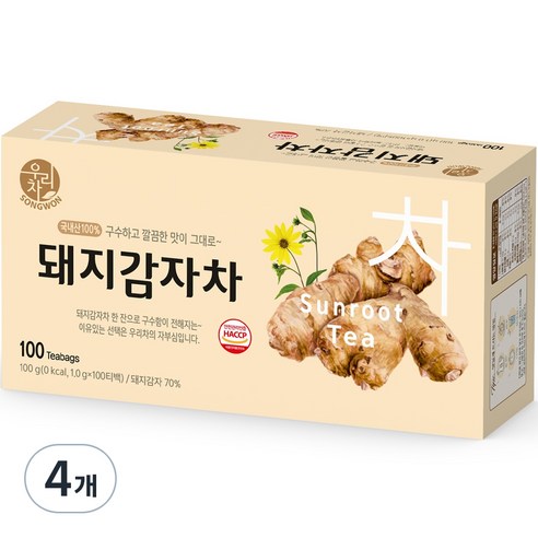 우리차 돼지감자차, 100개입, 4개