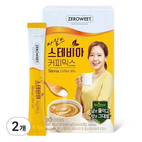 펄세스 마일드 스테비아 커피믹스, 9.6g, 30개입, 2개