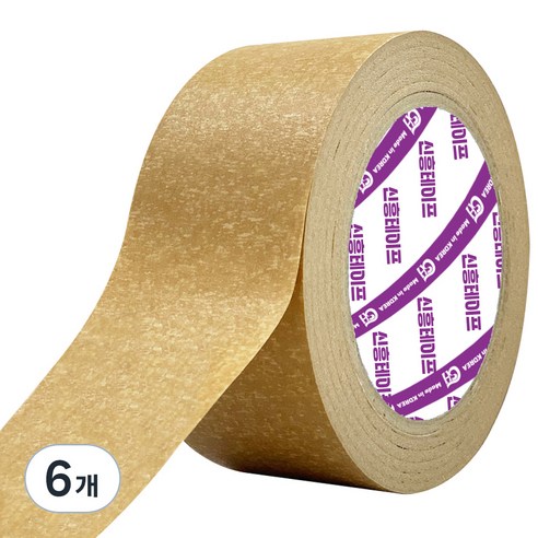 신흥테이프 라바 크라프트 종이 테이프 48mm x 40m, 6개