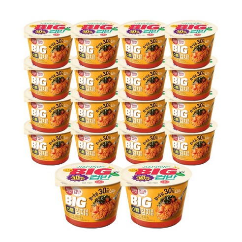 햇반 BIG 컵반 스팸김치덮밥, 328g, 18개