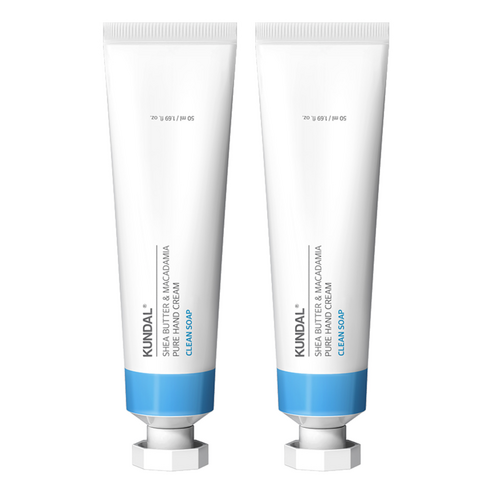 쿤달 시어버터 앤 마카다미아 퓨어 핸드크림 클린솝, 50ml, 2개