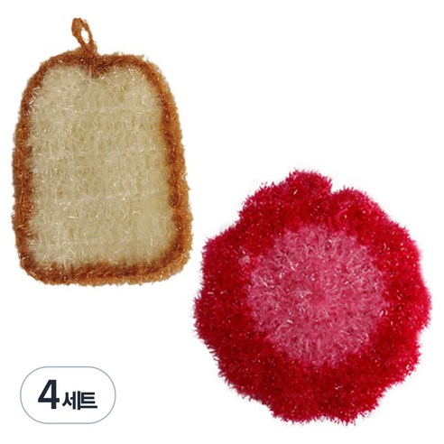 블루무역 아크릴수세미 랜덤발송, 2개, 4세트