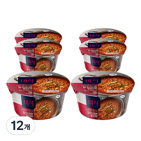 The미식 장인라면 얼큰한맛 컵 106g, 12개