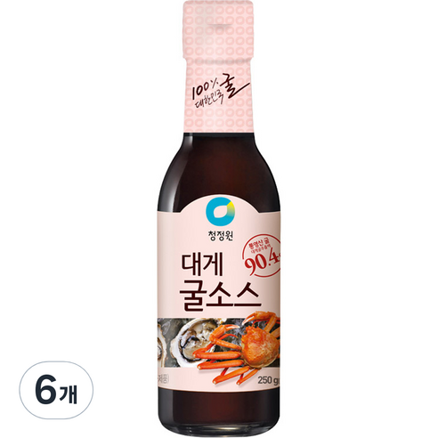 대상 청정원 대게 굴 소스, 250g, 6개