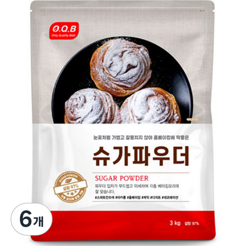 오큐비 슈가 파우더, 3kg, 6개