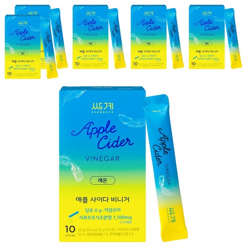 쌍계명차 애플사이다비니거 레몬 5g x 10p, 단품, 6개