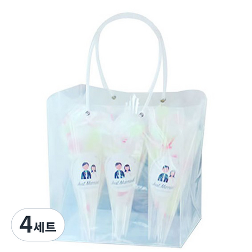 웨딩 플라워샤워 6p, 피치, 4세트