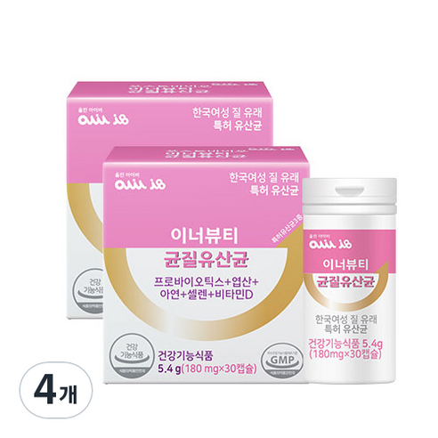 올린아이비 이너뷰티 여성 균질유산균 5.4g, 4개