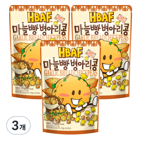 바프 마늘빵 병아리콩, 150g, 3개