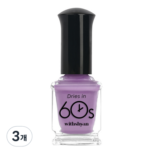 위드샨 60초 매니큐어 유광 9ml, M44 오치드, 3개