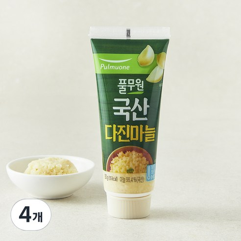 풀무원 튜브형 다진마늘, 80g, 4개