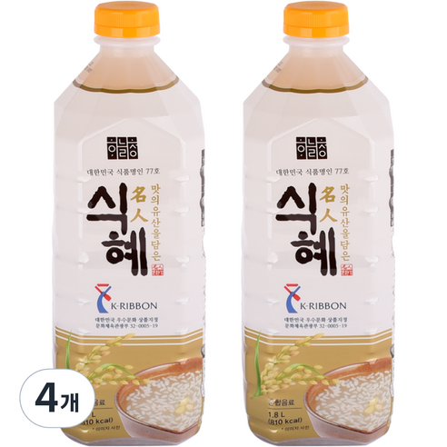 하늘청 식혜 오리지날, 1.8L, 4개