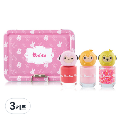 뿌띠슈 팡팡네일 꾸미기 세트 2 깡총바니, 분홍색, 3세트