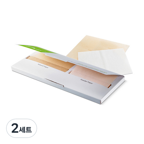 차앤박 듀얼 오일컨트롤 페이퍼 Natural 100p + Powder 60p, 2세트