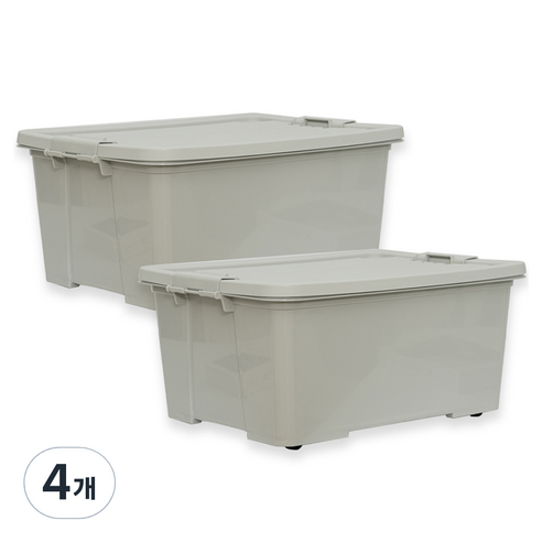 라이피스트 레모 리빙박스, 그레이, 42L, 4개