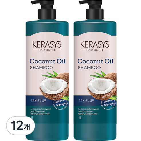 케라시스 코코넛오일 샴푸, 1000ml, 12개