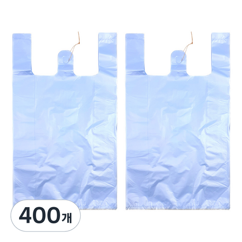 월드크린 손잡이 비닐봉투 하늘, 25L, 400개