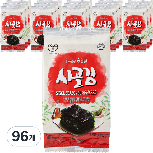 시골 시골김 도시락김, 96개, 4g