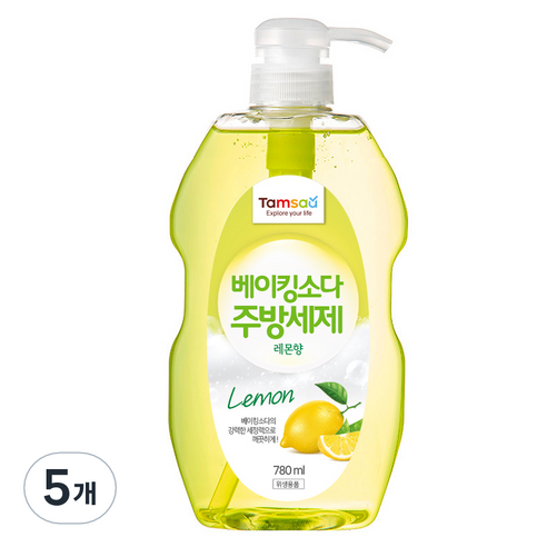 탐사 베이킹소다 주방세제 레몬, 780ml, 5개