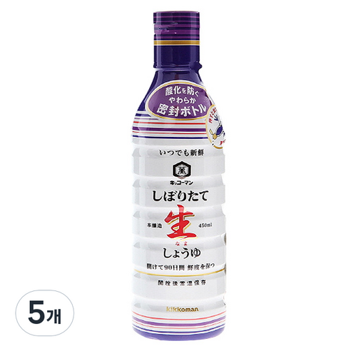 기꼬만 생간장, 450ml, 5개