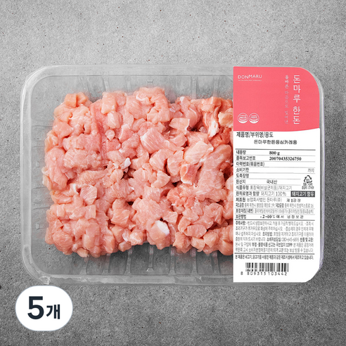돈마루한돈 등심 카레용 (냉장), 800g, 5개