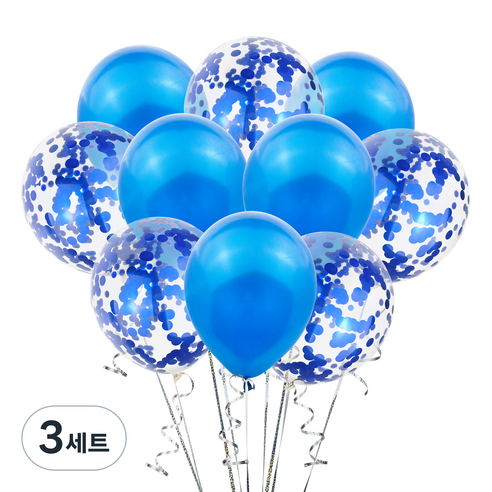그래다다 파티 장식 풍선 10p 세트, 블루, 3세트