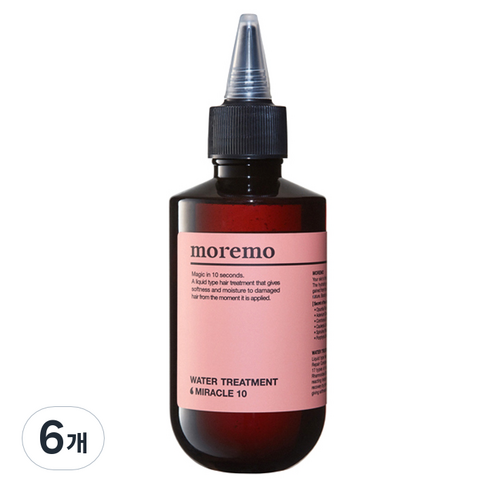 모레모 미라클 10 단백질 무실리콘 워터 트리트먼트, 200ml, 6개