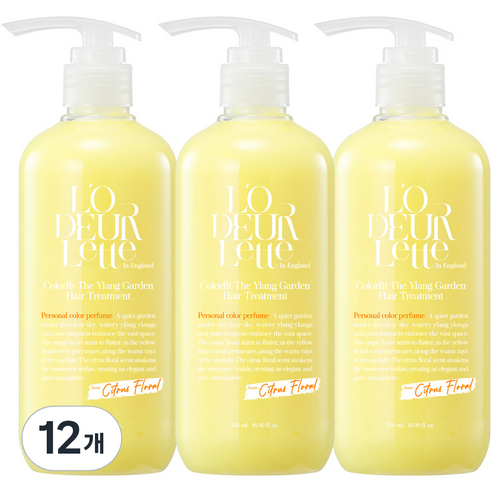 로더렛 인 잉글랜드 컬러핏 더 일랑 가든 헤어 트리트먼트, 500ml, 12개