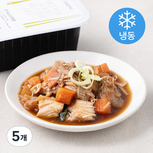 그리팅 흑마늘 순살 찜닭 (냉동), 230g, 5개