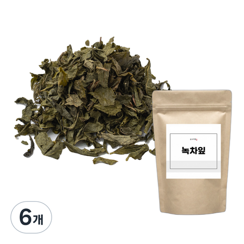 순수다함 녹차잎, 100g, 1개입, 6개