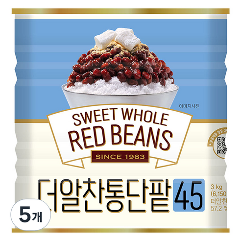 화과방 대두식품 더알찬통단팥45, 3kg, 5개