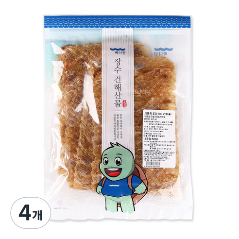 바다원 장줄쥐포, 500g, 4개