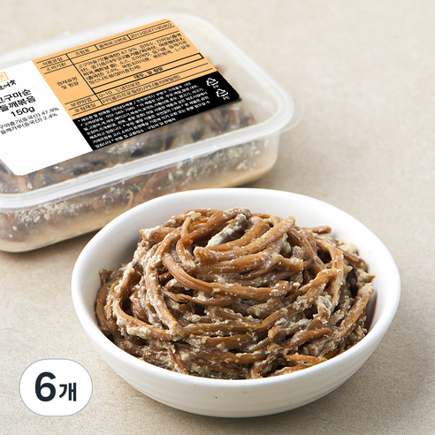 남도애꽃 고구마순 들깨볶음, 150g, 6개