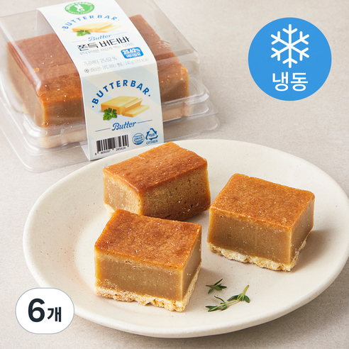 그린래빗 쫀득 버터바 (냉동), 240g, 6개