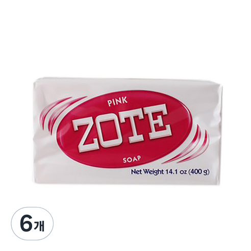 체리하우스 멕시코 ZOTE 비누, 400g, 6개