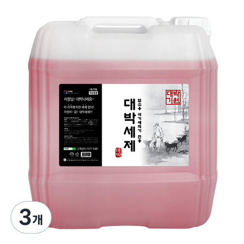 대박 식기세척기용 세제, 3개, 18.75L